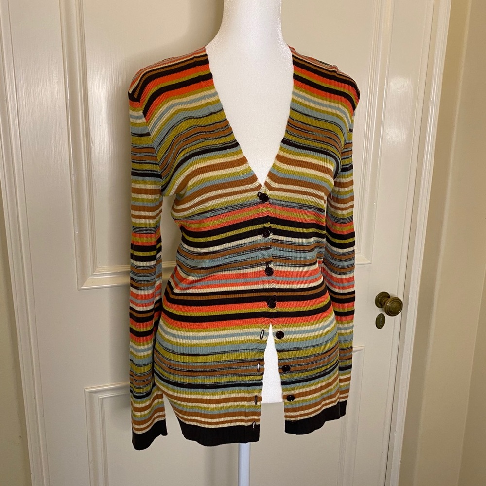 M Missoni v neck button down sweater